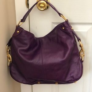 NWOT Rebecca Minkoff Nikki Purple Leather Hobo Bag